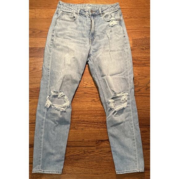 American Eagle Jeans Womens Blue 6 Distressed Mom Jean - Picture 2 of 7